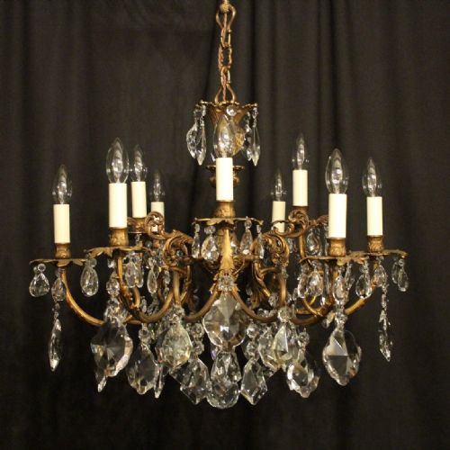 Italian Gilded 12 Light Antique Chandelier