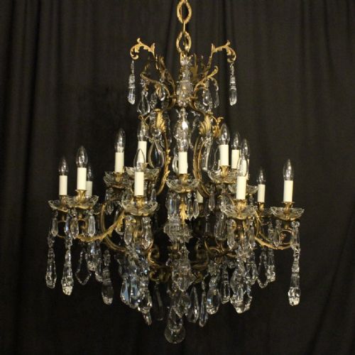 French Gilded 20 Light Antique Chandelier