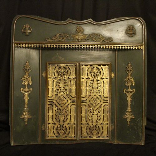 French Gilded Decorative Antique Fireplace