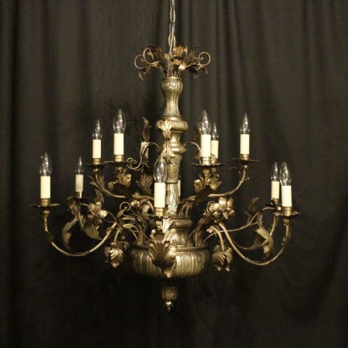 Italian Genoa 12 Light Antique Chandelier