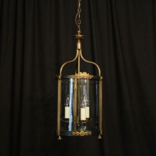 French Empire Triple Light Antique Hall Lantern