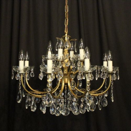 Italian Gilded 12 Light Antique Chandelier