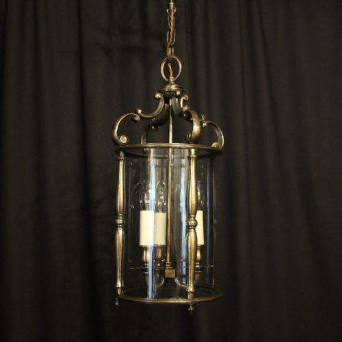 French Bronze Triple Light Antique Lantern