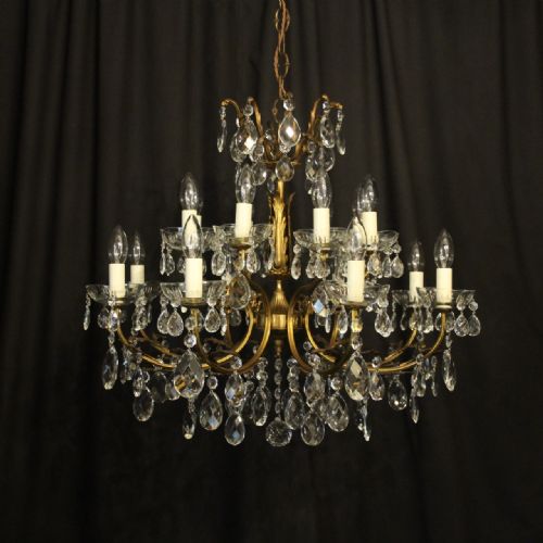 Italian Gilded 16 Light Antique Chandelier