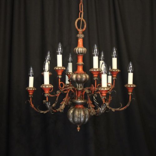 Florentine 12 Light Polychrome Double Tiered Chandelier