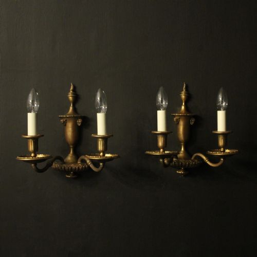 English Pair of Faraday & Son Antique Wall Lights