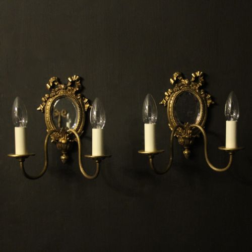 French Pair of Gilded Antique Girandoles