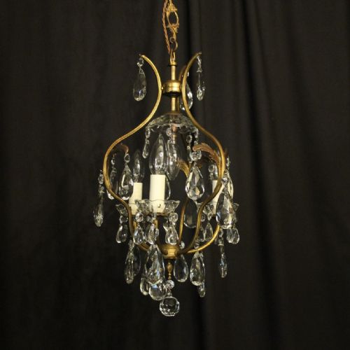 French Birdcage 4 Light Antique Chandelier