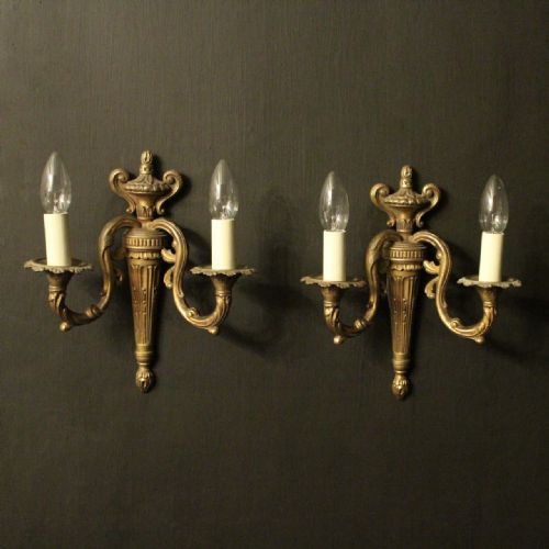 French Pair of Antique Wall Lights - 7 Pairs Available