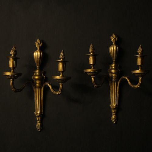 French Pair of 19th Century Antique Wall Sconces