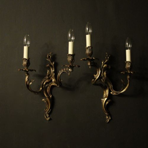 French 19th Century Gilded Wall Sconces