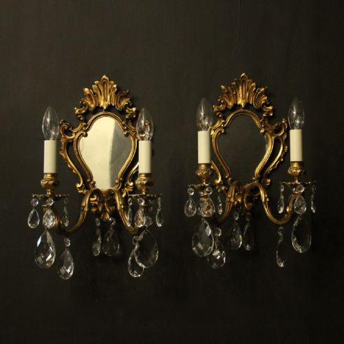 French Pair of Gilded Bronze Antique Girandoles