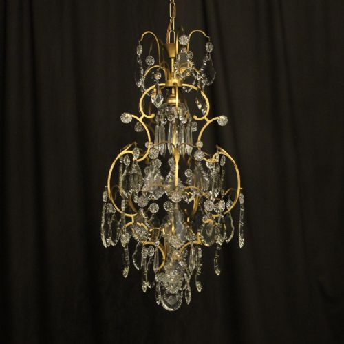 French Birdcage Single Light Antique Chandelier