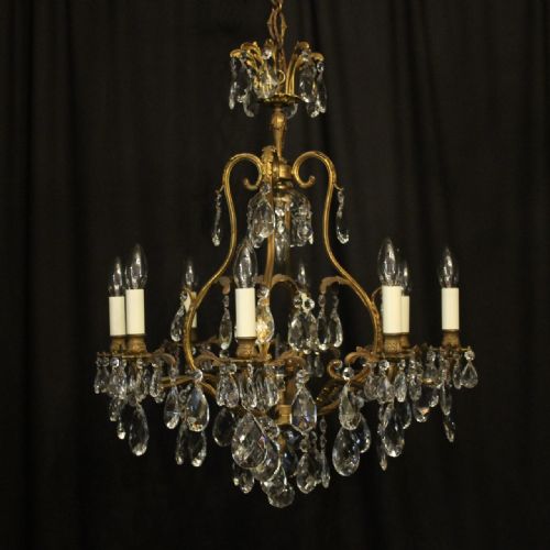 French Birdcage 9 Light Antique Chandelier