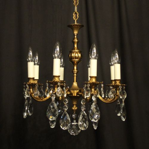Italian Gilded 8 Light Antique Chandelier