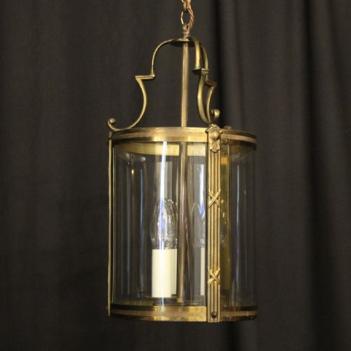 French Triple Light Convex Antique Lantern