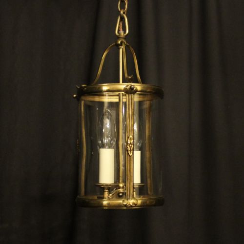 French Small Twin Light Convex Antique Lantern