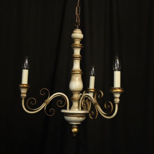 Florentine Triple Light Polychrome Chandelier