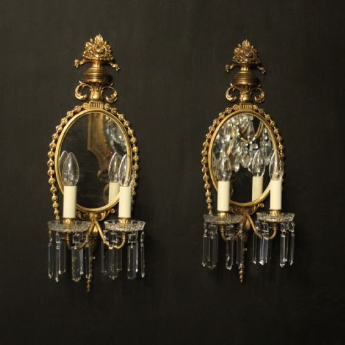 French Pair of Bronze Antique Girandoles