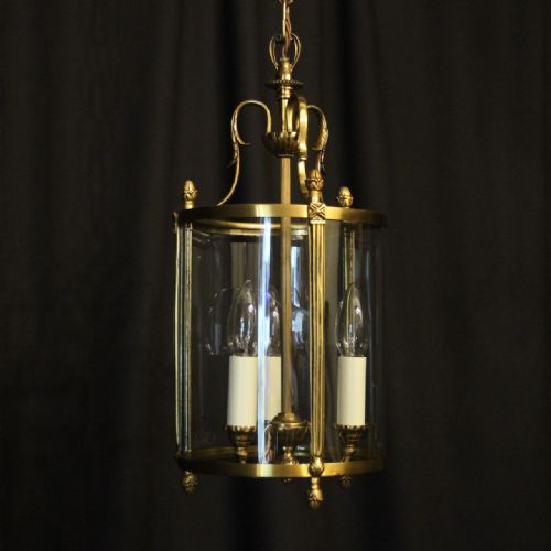 French Gilded Convex Antique Hall Lantern