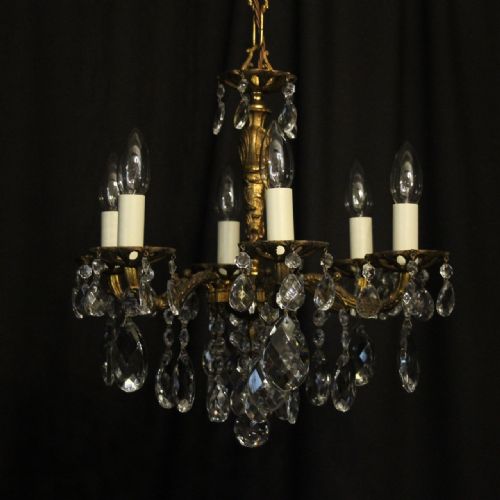 Italian Gilded 6 Light Antique Chandelier