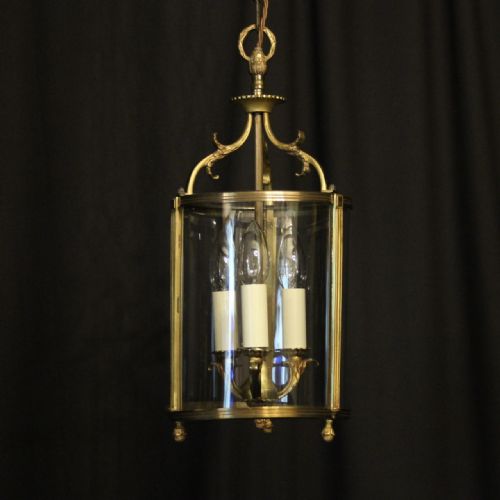 French Gilded Convex Antique Hall Lantern