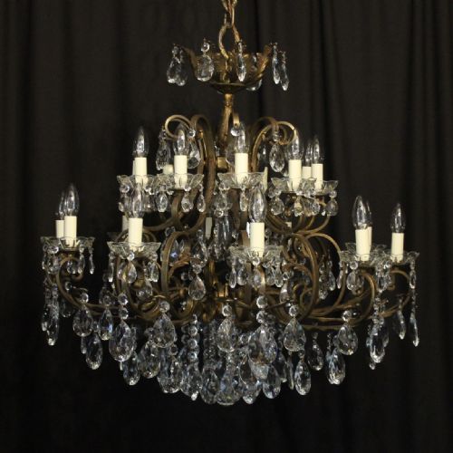 Italian Gilded 21 Light Antique Chandelier