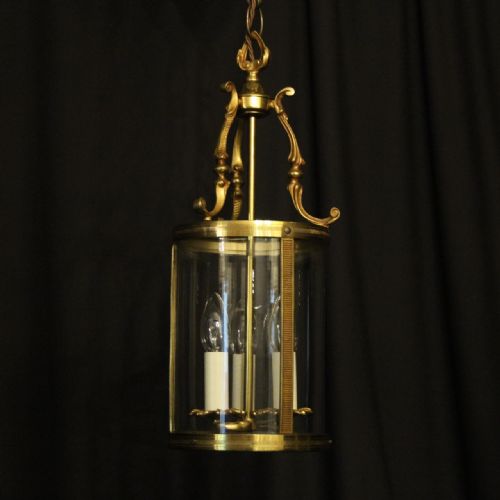 French Gilded Triple Light Antique Lantern