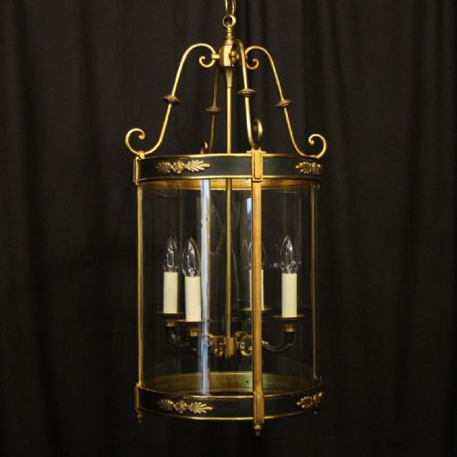 French Empire Gilded Four Light Antique Hall Lantern