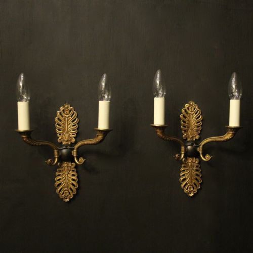 French Pair of Empire Antique Wall Lights