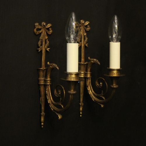 French Pair of Empire Antique Wall Lights