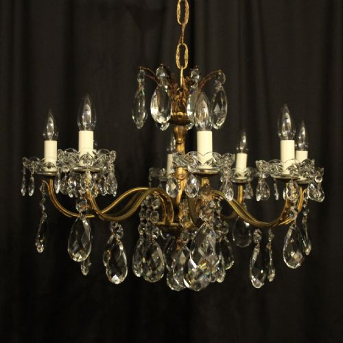 Italian Gilded 8 Light Antique Chandelier