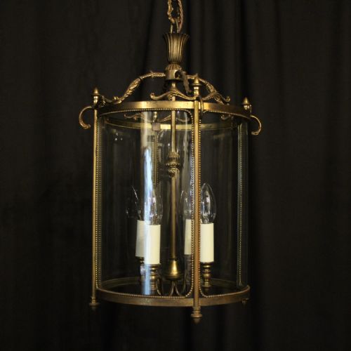 French Gilded Bronze Four Light Antique Lantern