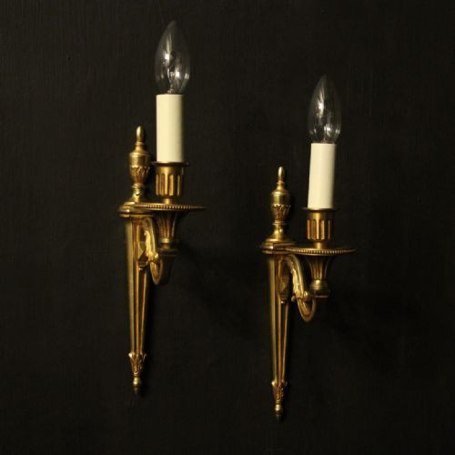 French Pair of Single Arm Antique Wall Lights
