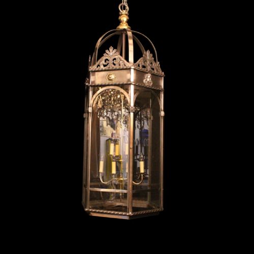 French 8 Light Large Cherub Antique Lantern