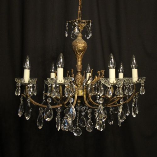 Italian Gilded 6 Light Antique Chandelier