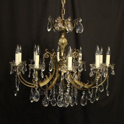 Italian Gilded 10 Light Antique Chandelier