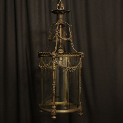English Bronze 19th Century Antique Lantern