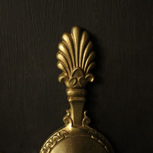 FRENCH PAIR OF BRONZE EMPIRE ANTIQUE WALL LIGHTS - ADDITIONAL PHOTO 3
