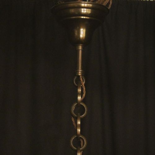 FRENCH LARGE BRONZE SIX LIGHT ANTIQUE HALL LANTERN - ADDITIONAL PHOTO 9