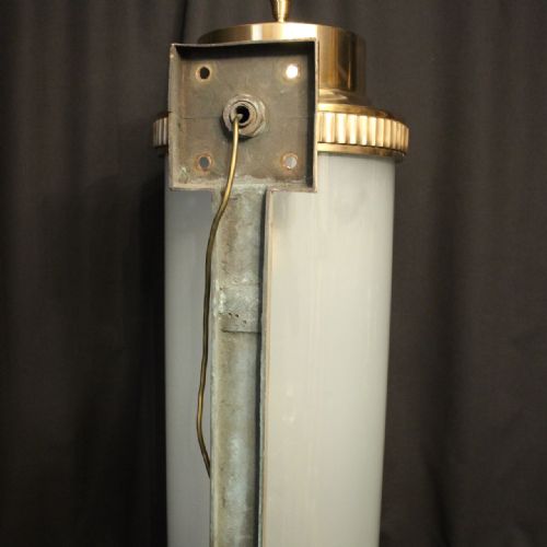 ENGLISH BRONZE ART DECO EXTERNAL ANTIQUE WALL LANTERNS - ADDITIONAL PHOTO 4