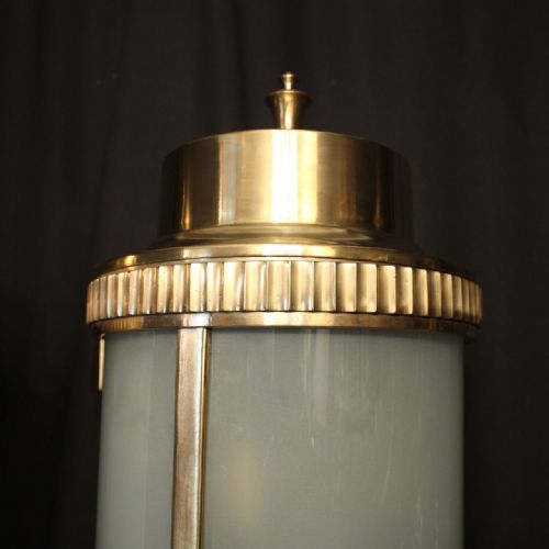 ENGLISH BRONZE ART DECO EXTERNAL ANTIQUE WALL LANTERNS - ADDITIONAL PHOTO 7