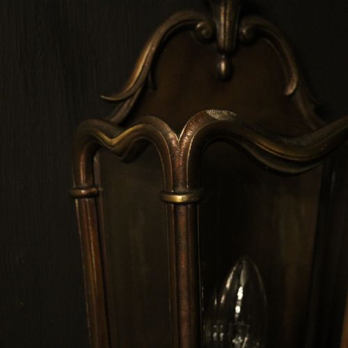 FRENCH BRONZE SINGLE LIGHT ANTIQUE WALL LANTERNS - ADDITIONAL PHOTO 7