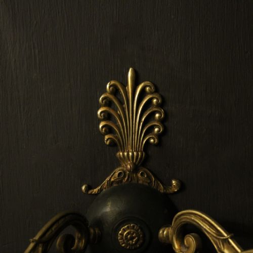 FRENCH PAIR OF EMPIRE ANTIQUE WALL LIGHTS - ADDITIONAL PHOTO 7