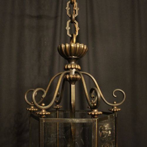 FRENCH HEXAGONAL TRIPLE LIGHT HALL LANTERN - ADDITIONAL PHOTO 3