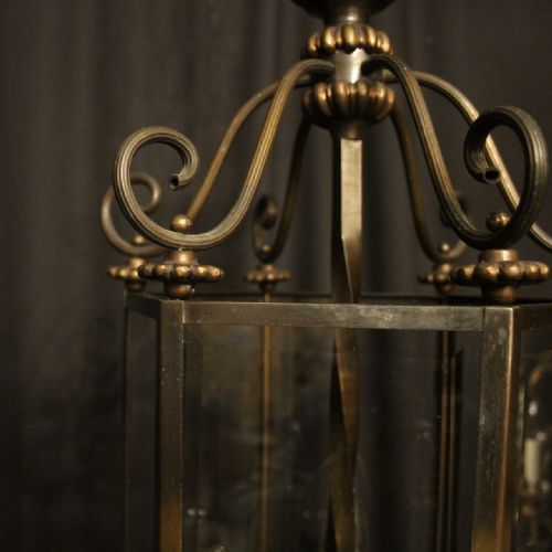 FRENCH HEXAGONAL TRIPLE LIGHT HALL LANTERN - ADDITIONAL PHOTO 4