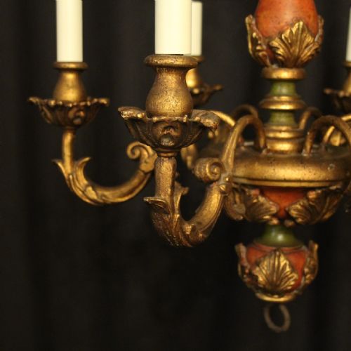 FLORENTINE 6 LIGHT POLYCHROME CHANDELIER - ADDITIONAL PHOTO 1