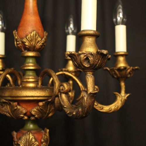 FLORENTINE 6 LIGHT POLYCHROME CHANDELIER - ADDITIONAL PHOTO 2