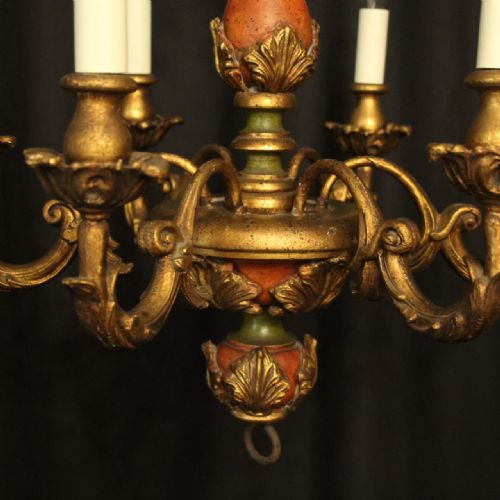 FLORENTINE 6 LIGHT POLYCHROME CHANDELIER - ADDITIONAL PHOTO 4