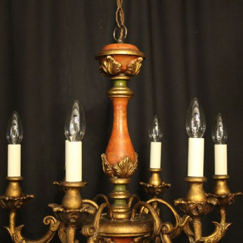 FLORENTINE 6 LIGHT POLYCHROME CHANDELIER - ADDITIONAL PHOTO 5